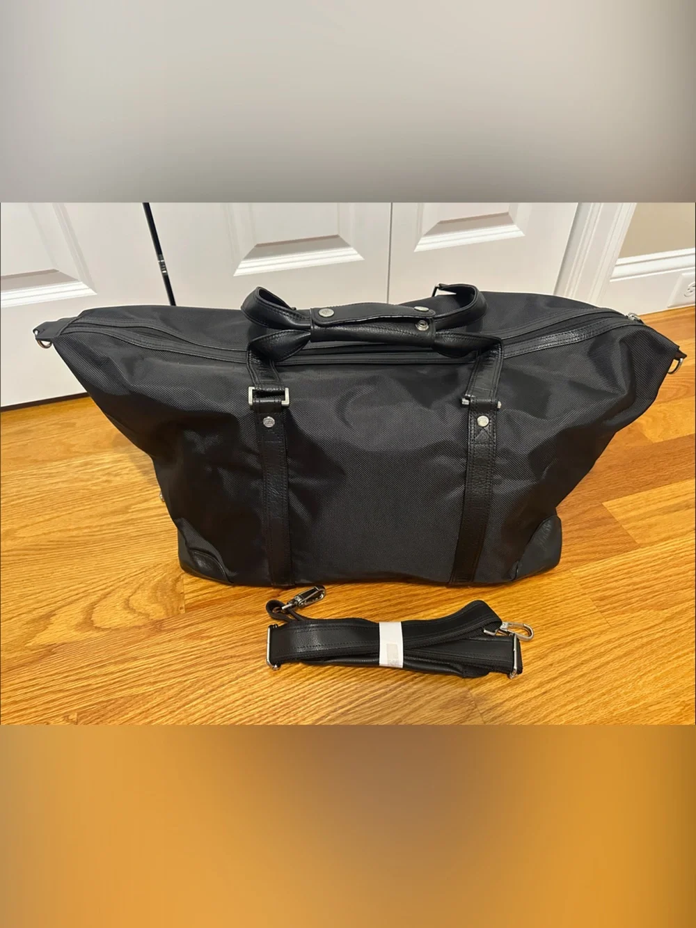 Cutter & Buck Black Duffel Bag with Detachable Shoulder Strap